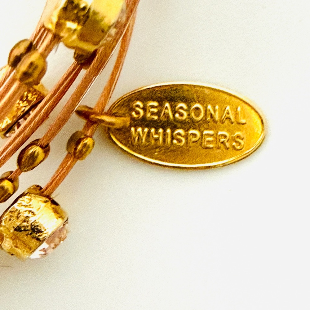 Seasonal Whispers Love 3500 6-piece Gold, Rose Gold & Crystal Bracelet - Picture 3 of 3